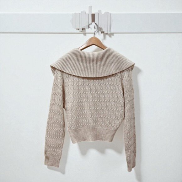 NWT ASTR Xanthe Wool Blend Oversize Collar Sweater One Size - Picture 7 of 10